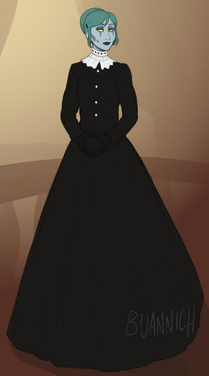 Loira Winford in formal wear.